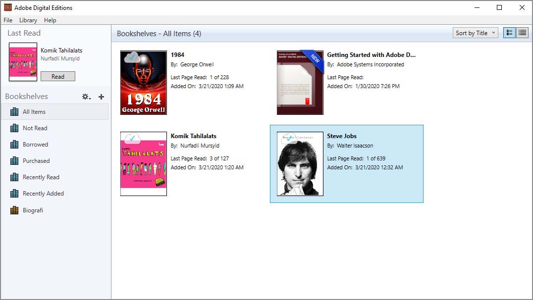 Adobe Digital Editions ini Gratis lho ya.