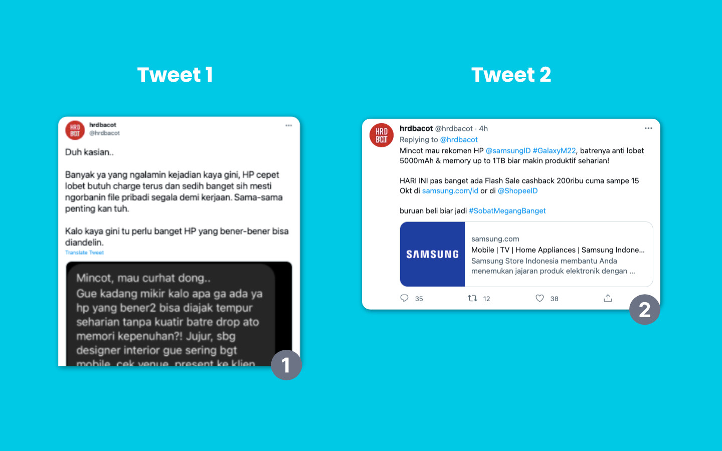 Twit Pertanyaan dan Twit Iklan